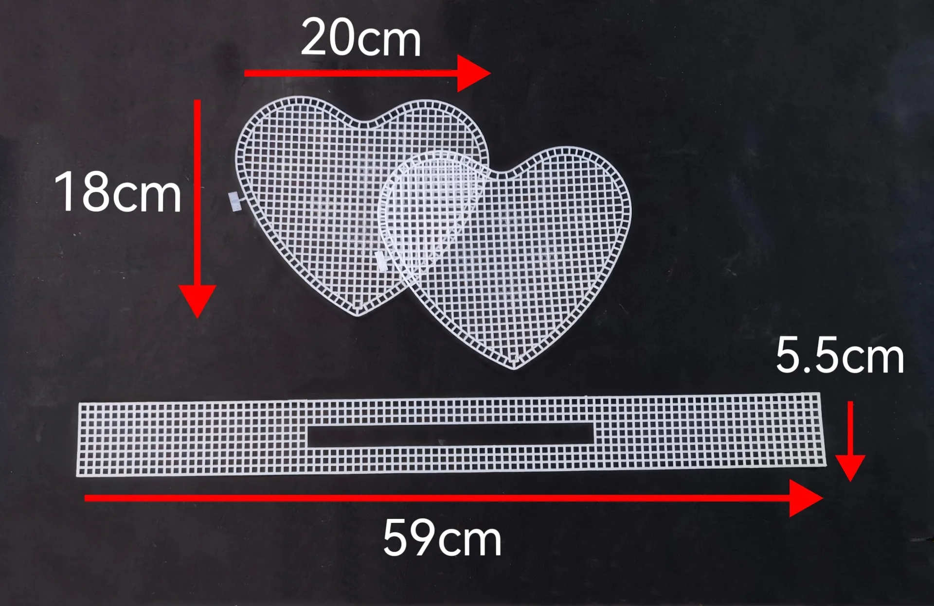 Weihnachts geschenk Herz stricken Weben Kunststoff Mesh Sheet DIY Nähen gewebte Tasche Zubehör Geldbörse Herstellung liefert Häkel projekte – Detail 7