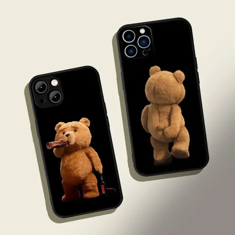 Teddy Bear Couple Cartoon Phone Case For iphone 15promax 13 12 Pro 11 14 Pro Max XR Samsung Galaxy S23Ultra S22 S21 Ultra Covers