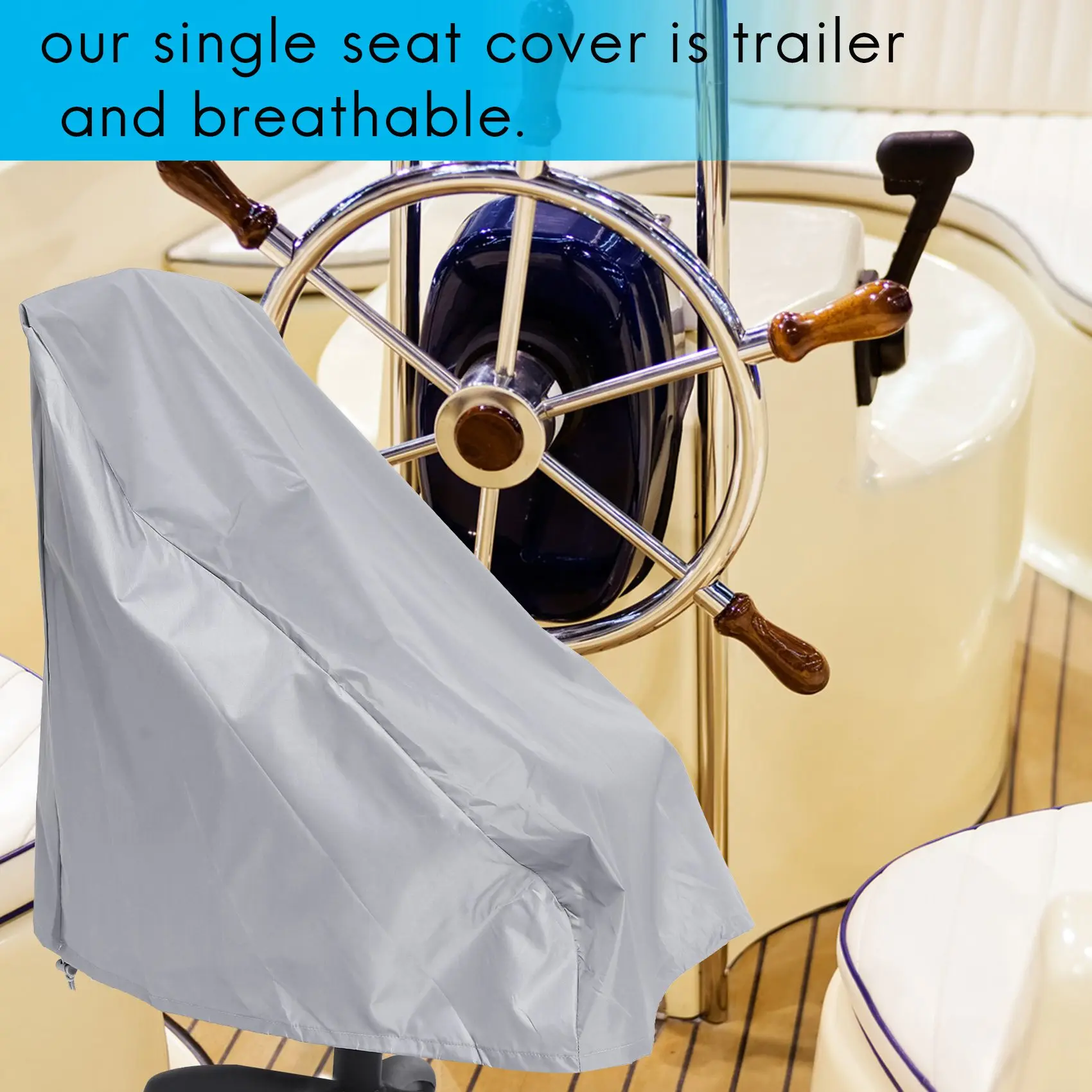 New Boat Seat Cover, Outdoor Waterproof Pontoon Captain Boat Bench Chair Seat Cover, Chair Protective Covers