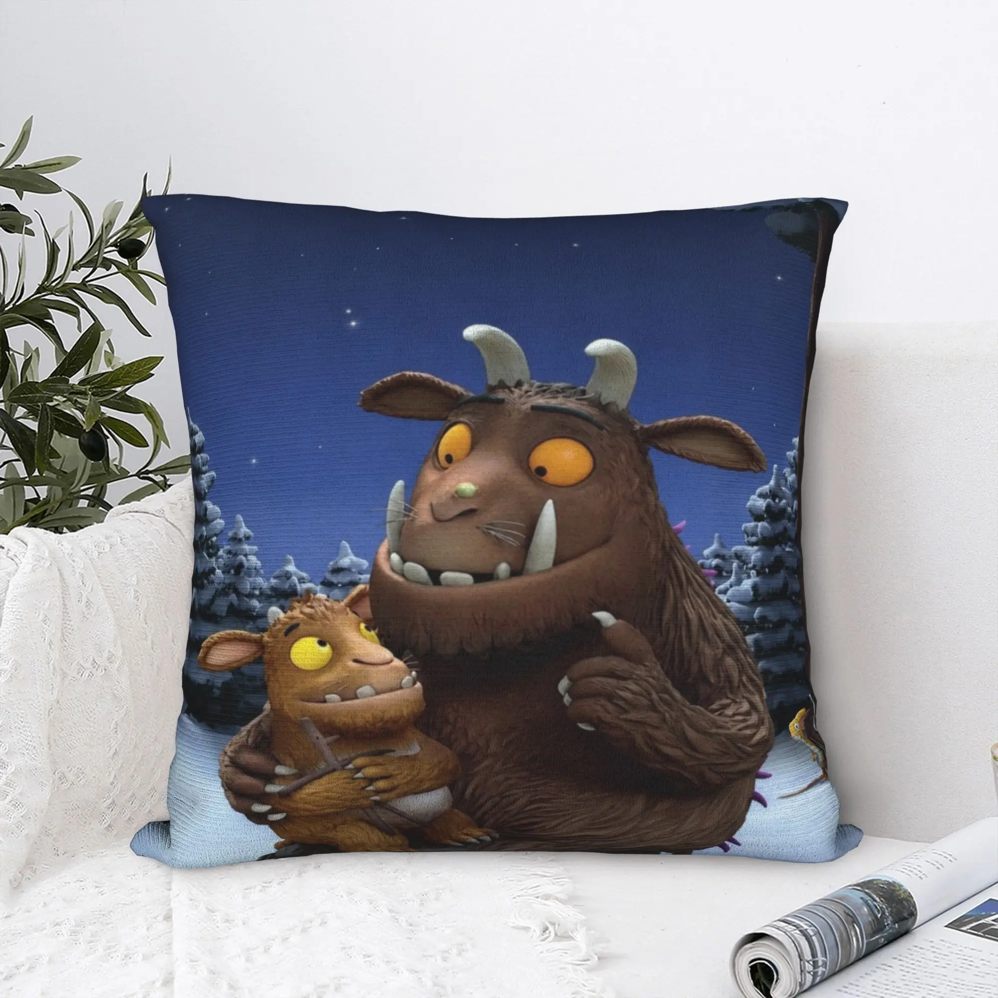 The GruffaloS Pillowcase Merchandise Printing Cushion Cover  Pillow Covers Seat Decorations Square Multiple Sizes