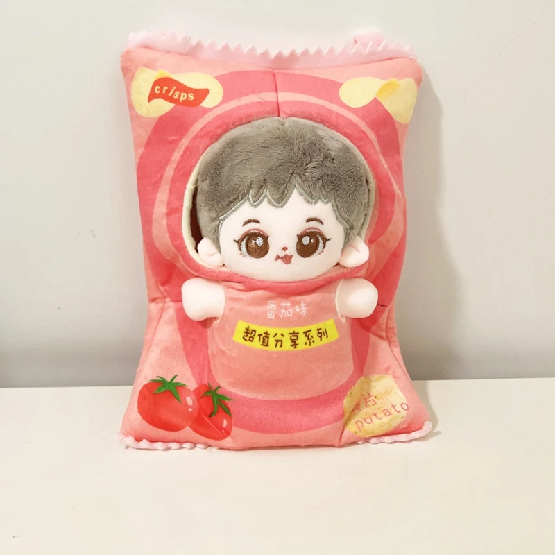 Kawaii رقاقة البطاطس الحزم حقيبة ساعي همبرغر حقيبة كروسبودي اكسسوارات ل 20 سنتيمتر أفخم القطن المعبود الدمى هدية جمع