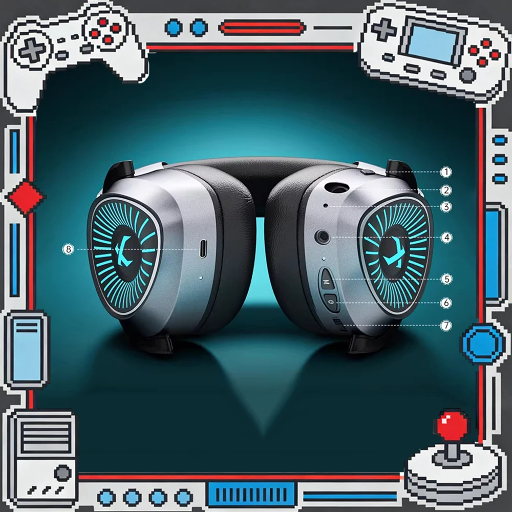 

Беспроводные наушники XIBERIA K05S, три режима, 50-мм титановая диафрагма, эффект объемного звука 7.1, низкая задержка, игровые наушники для ПК