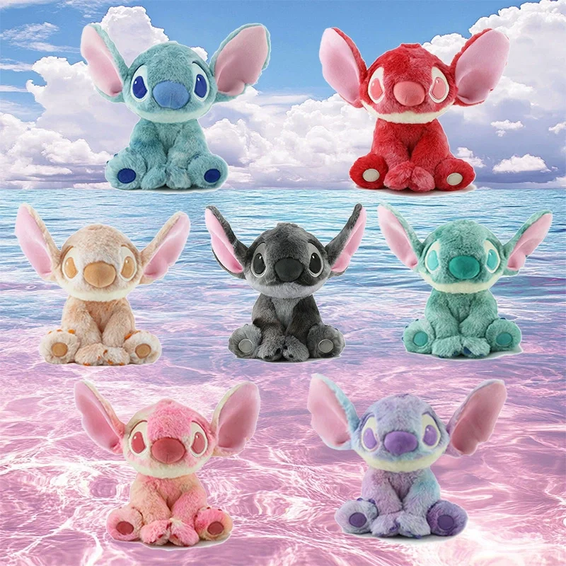 

New Disney 30cm Lilo & Stitch Plush Stuffed Toys Cartoon Anime Plushie Cute Rainbow Stich Dolls Pillow Kids Birthday Xmas Gifts