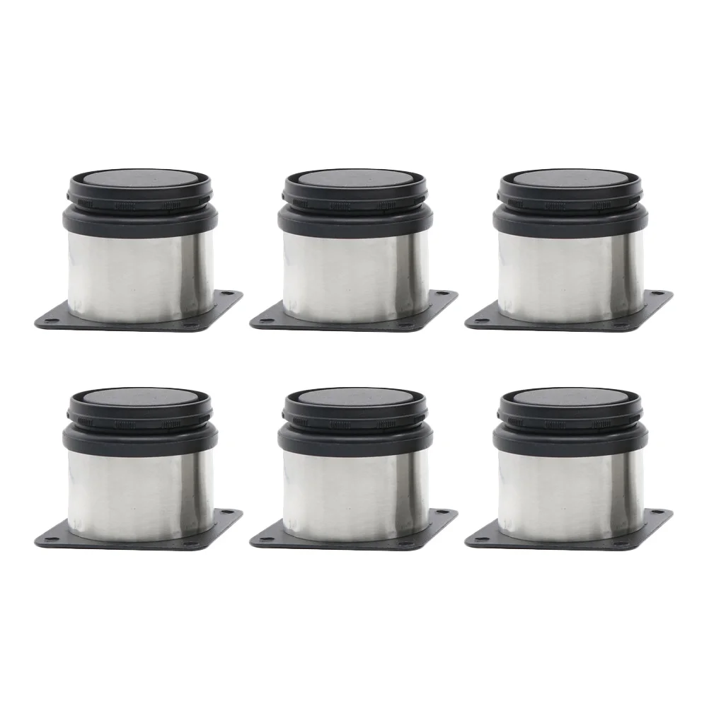 

6 Pcs Adjustable Cabinet Feet Furniture Legs Sofa Extender Stainless Steel Accessories Levelers