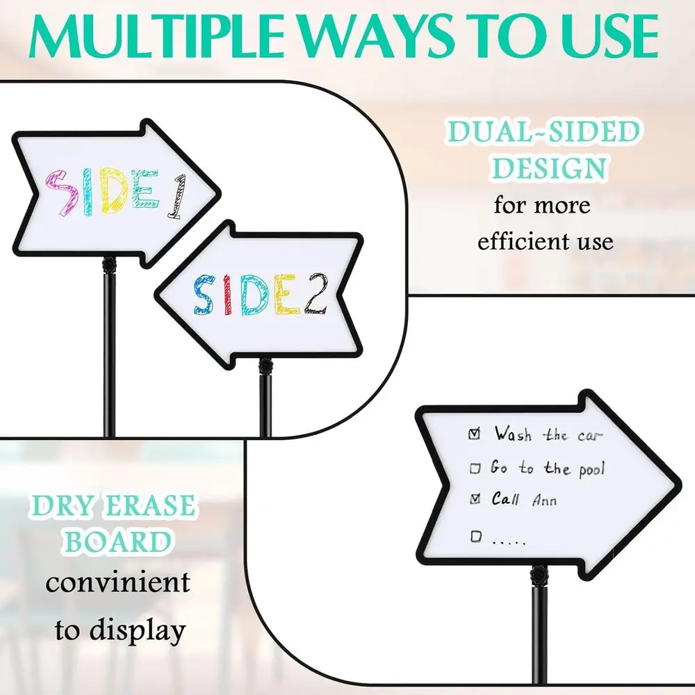 حامل لوح مسح جاف مزدوج الجوانب قابل للتعديل، 11.7 × 16.5، شديد التحمل للاستخدام الداخلي/الخارجي #4