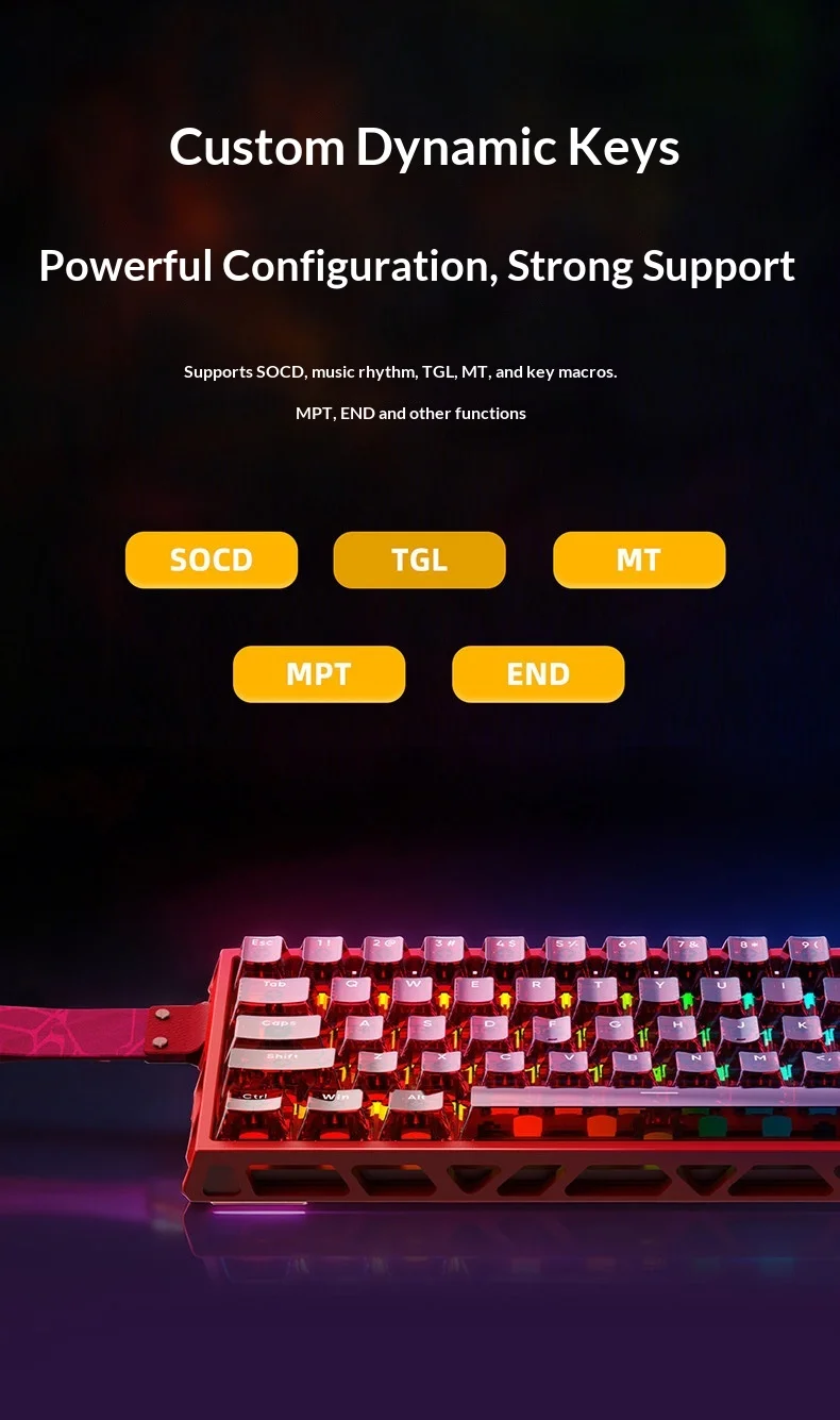 8000Hz Magnetic Switch Wired Keyboard IROK MG63