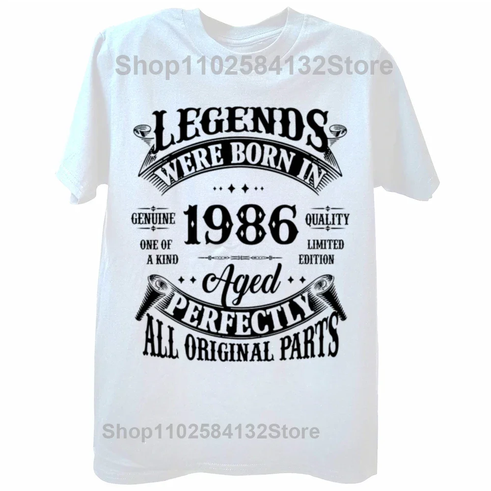 Vintage Legend Born 1986 Limited Edition T Shirt Summer Graphic Cotton Streetwear Short Sleeve 38th Birthday Gifts T-shirt