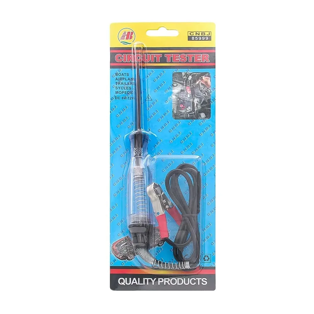 6V-24V DC Car Voltage Tester Transparent Pen Style Circuit Test Pen Fuses and Light Socket Tester