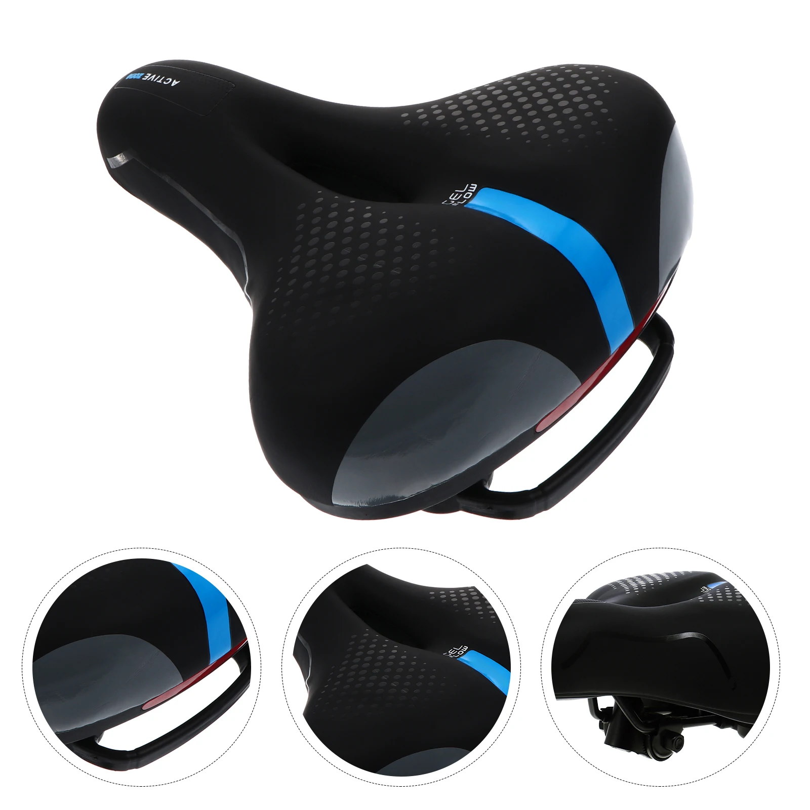 

Bike Saddle Waterproof PU Cushion Ergonomic Shock-Absorption Ball Night Reflective Design Comfortable Riding