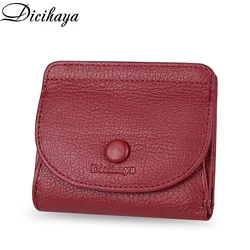 NEW Small Real Leather Wallet Credit Card Holder Men And Women COWHIDE Purse for Women MINI Genuine Leather Fashion Cute Wallets