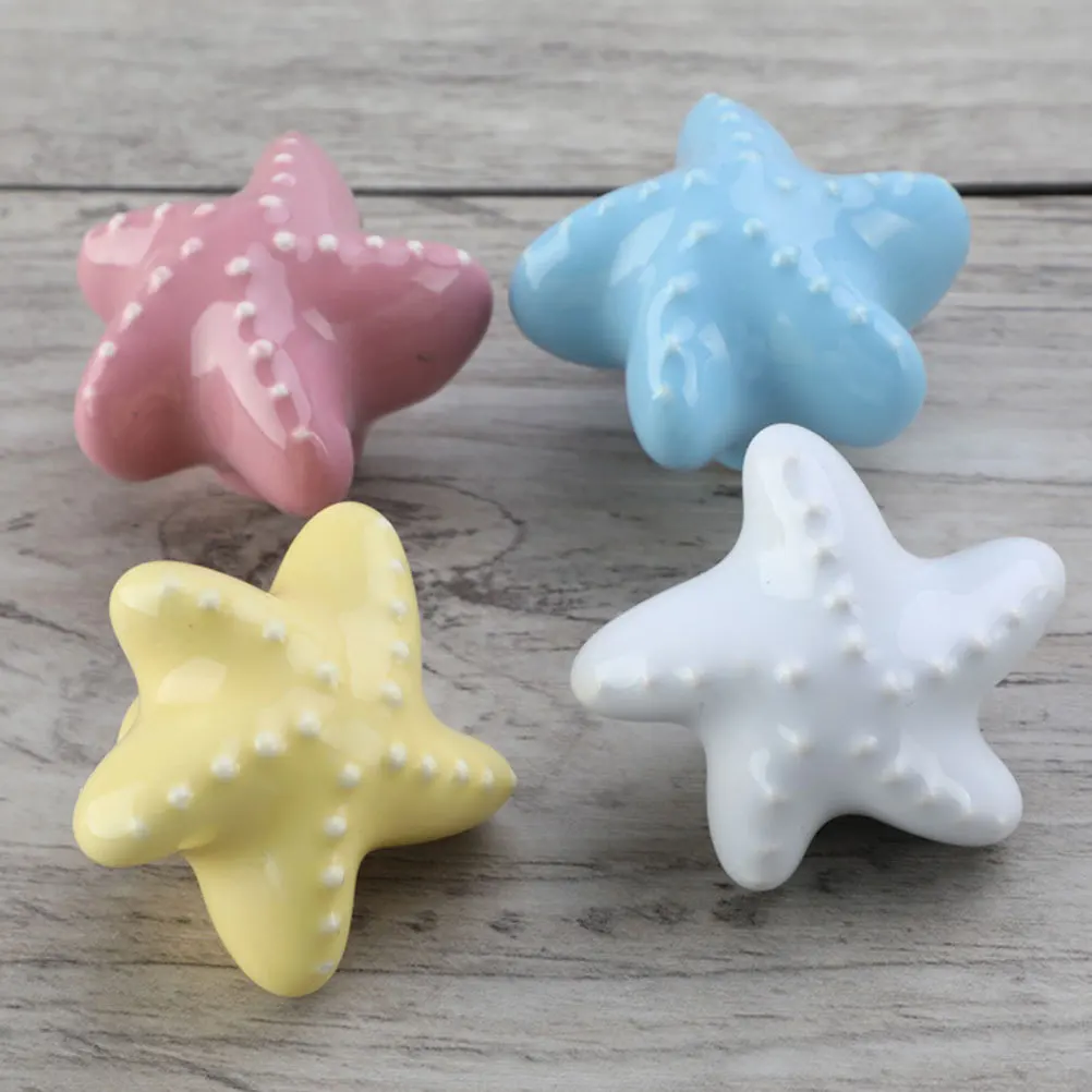 

4Pcs Heart Ceramic Door Knobs Wear-Resistant Pull Handle for Cabinet Drawer Wardrobe Cupboard Durable Door Knobs