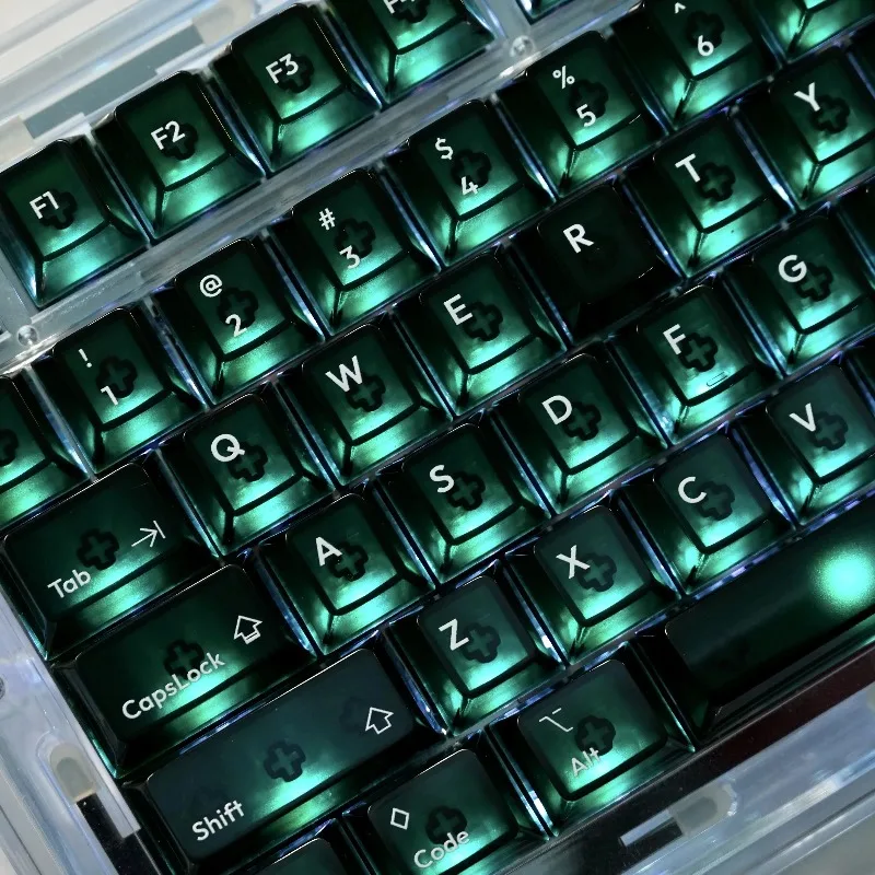 Gemstone Theme Keycaps Set Customized UV Printing Cherry Profile PC Keyboard Caps for Mechanical Keyboard Creative Accessories