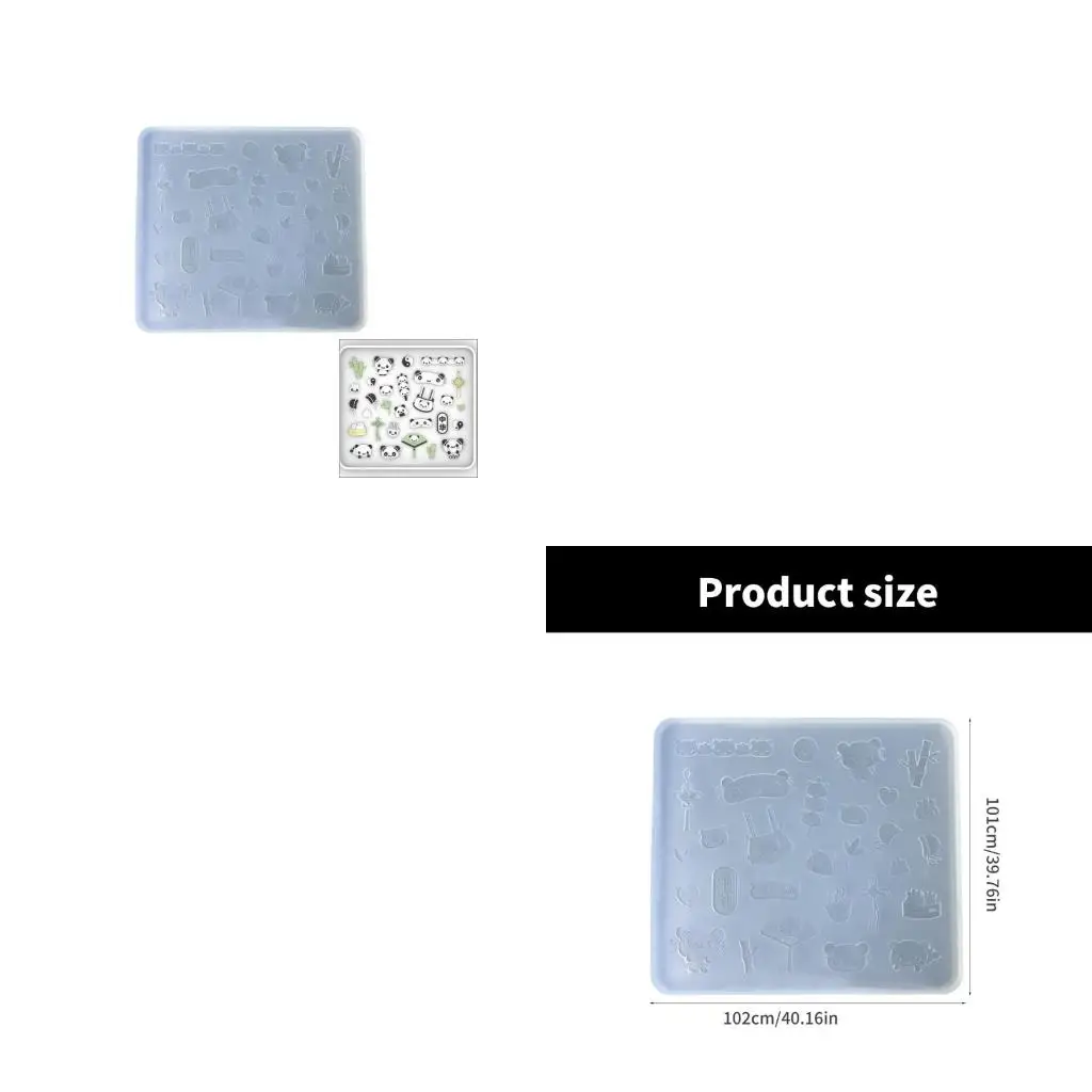  Panda Shaped Accessories Mold Flexible Silicone Jewelry Pendant Crafting Mould