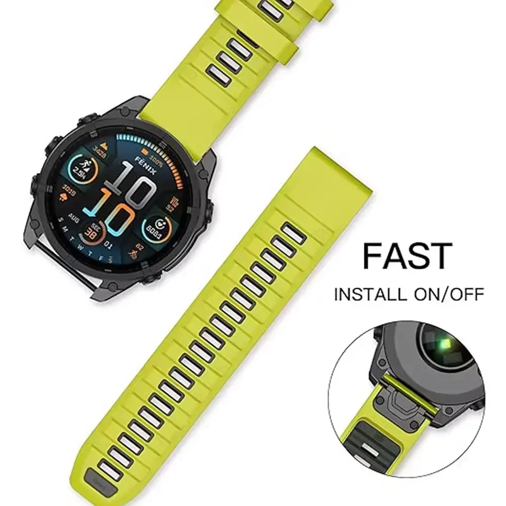 1:1 Fenix9 Uhrenarmband für Garmin Fenix 9 Pro 47mm 51mm E 8 7 7X 6 6X 5X/Epix Pro/Enduro 3/970 QuickFit 22mm 26mm Silikonarmband – Detail 16