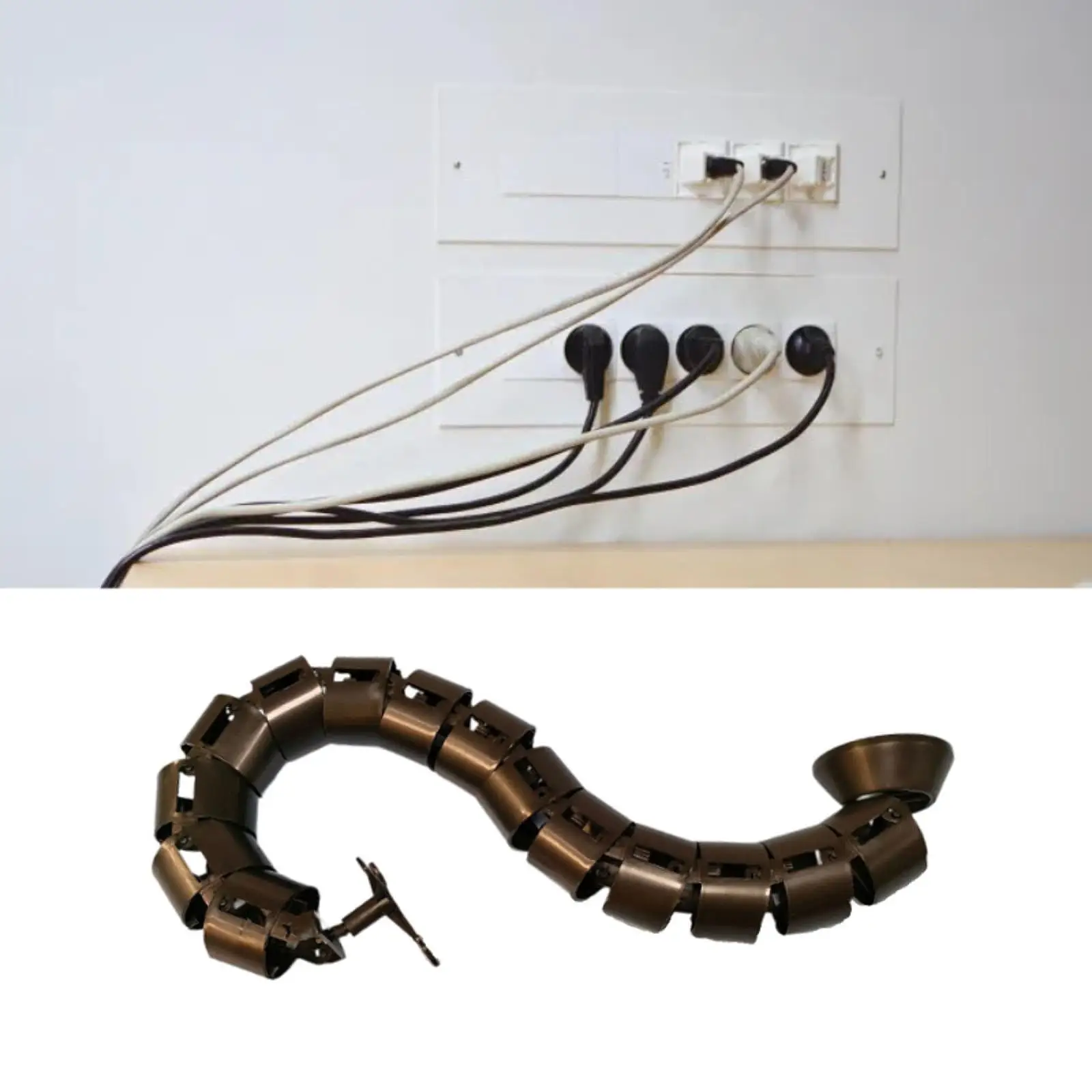 Desk Wire Channel Hidden Wire Pipe Cord Track,Round,Cable Raceway Cable Management Channel Wiring Raceway Cable Duct for Home