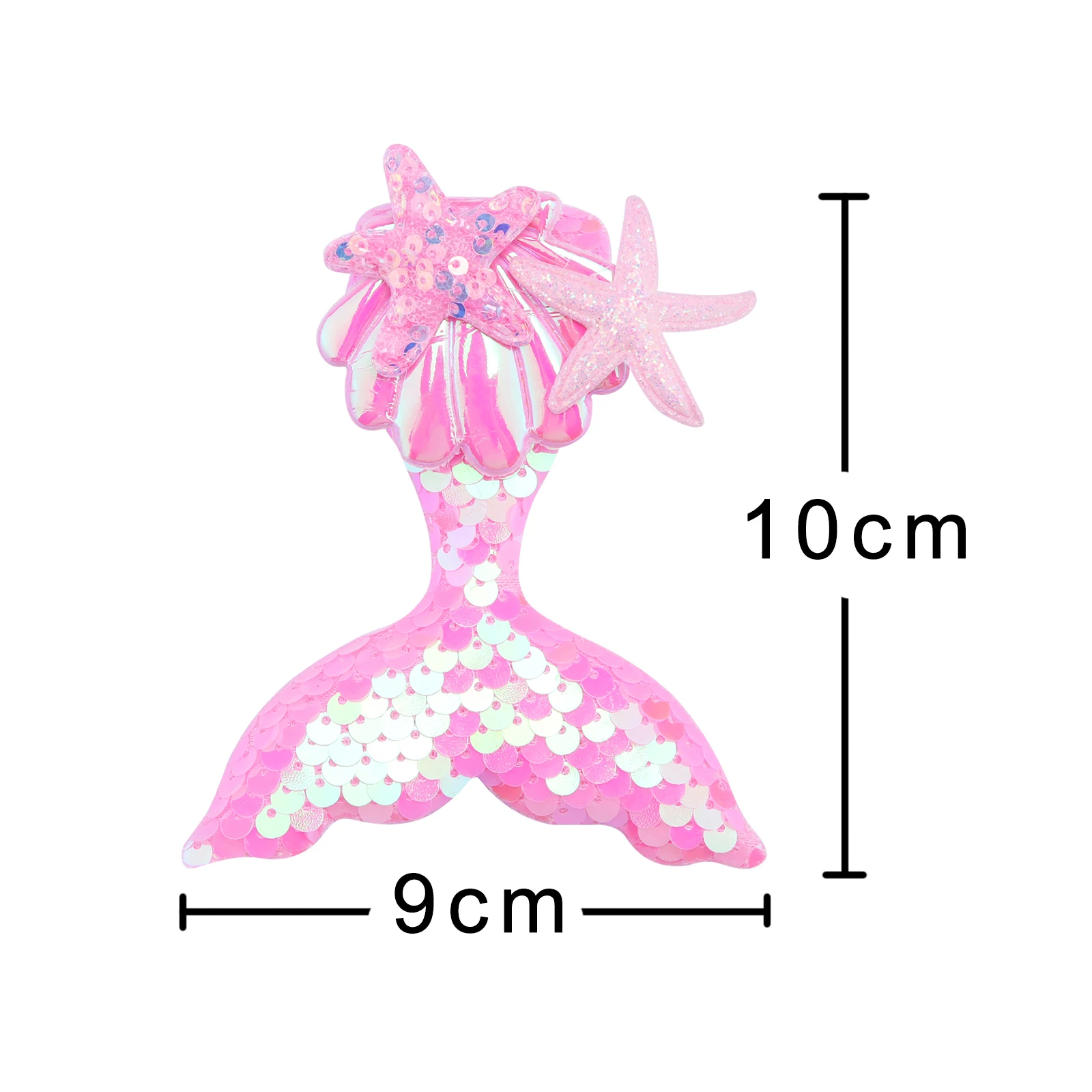 Glitter Mermaid Princess Hairpins Sequins Cute Cartoon Hair Clips for Baby Girls Starfish Shell Hairclip Headdress Accessories