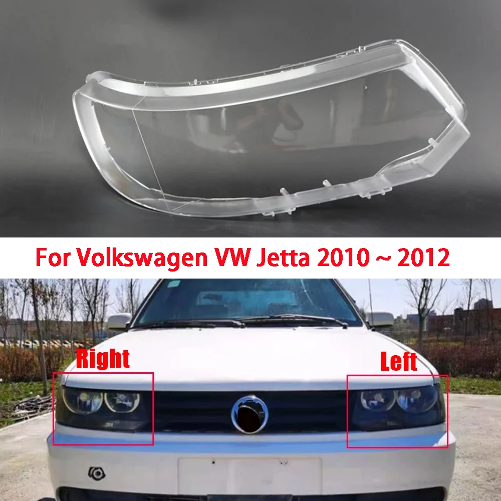 

For Volkswagen VW Jetta 2010 2011 2012 Headlight Cover Transparent Lampshade Headlamp Shell Replace Original Lens Plexiglass
