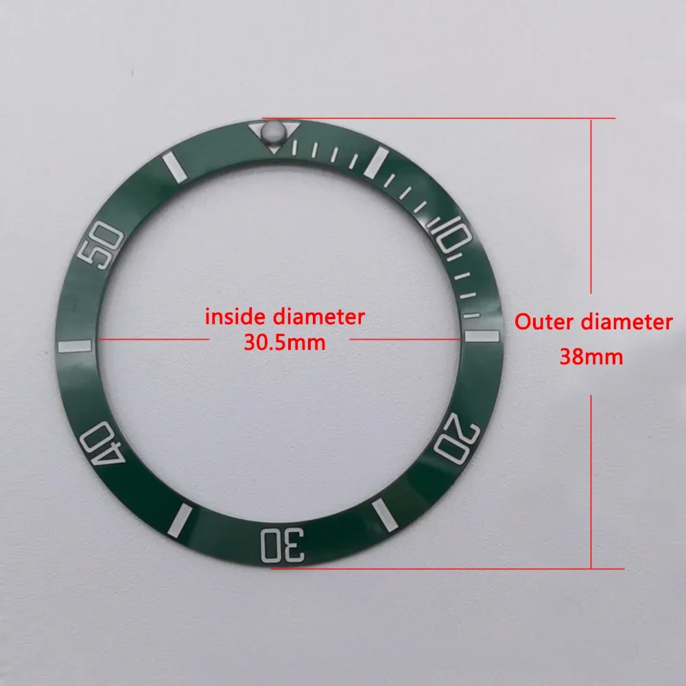 38mm Watch Ring High Quality Ceramic Bezel Insert for 40mm Watch Case Accessories Inner diameter 30.5mm