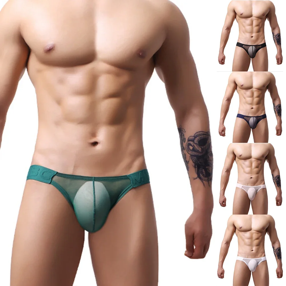 

Men Mesh Sissy See Through Sexy Lingerie Printed Breathable Underwear Comfortable Lightweight Breathable Briefs Unisex Panties