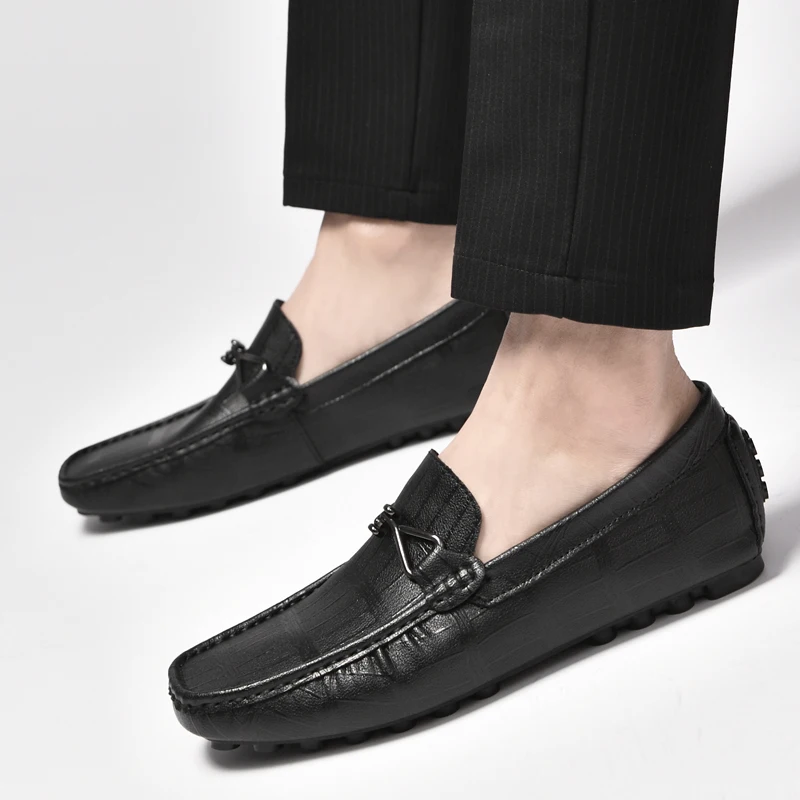 Komfortable Männer Loafers /5cm Aufzug Schuhe Männer Turnschuhe Schwarz Braun Weiche Echtes Leder Männer Wohnungen Höhe Erhöhen Taller schuhe