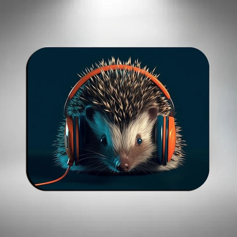 

Hedgehog headphones, mouse pads, rubber anti-slip, washable computer accessories, high-definition printed table mat, carpets
