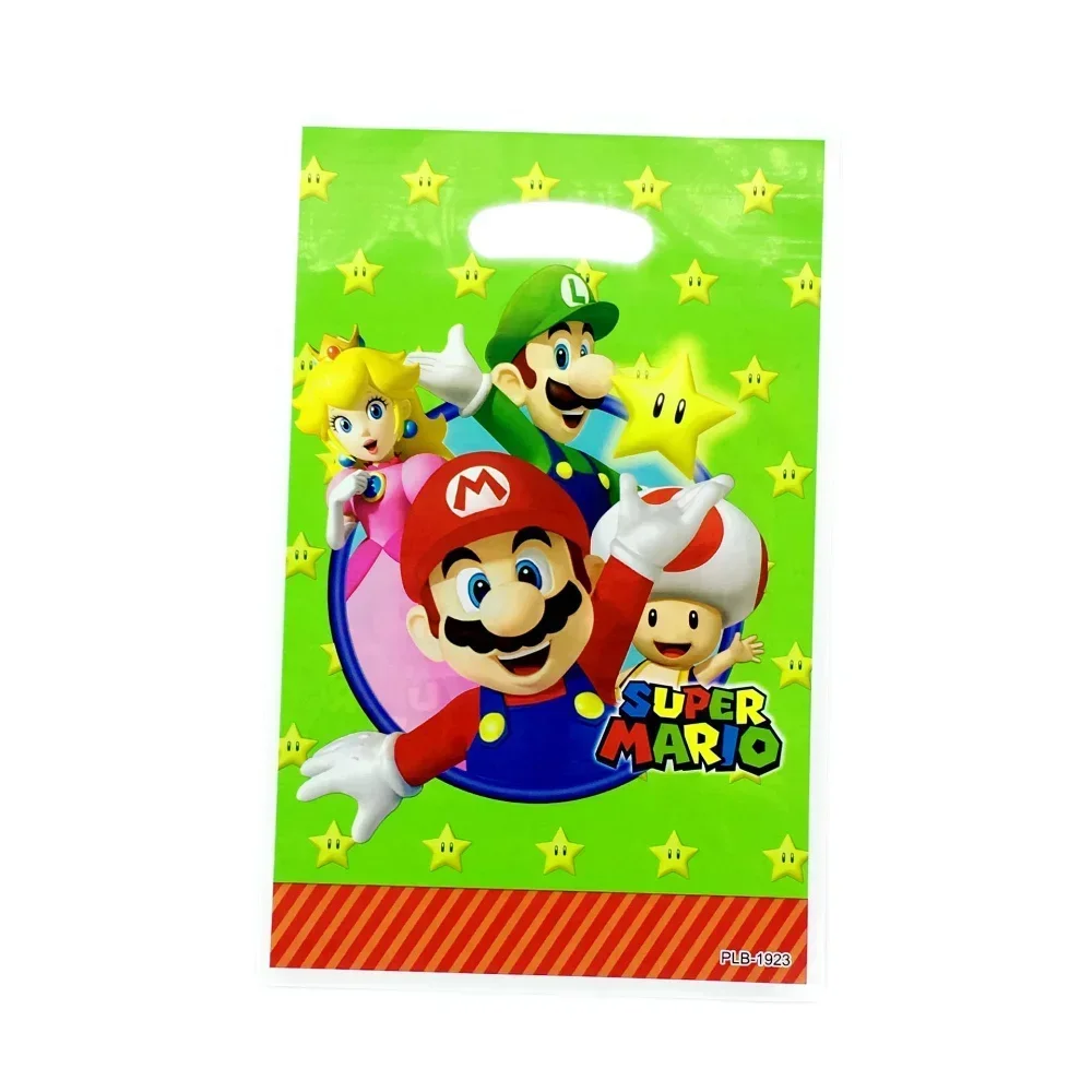 Sacs cadeaux Mario Bro pour enfants, fournitures de fête, décoration de jeu d'anniversaire, sac à bonbons, cadeaux pour garçons, baby shower, Goody Biscuit GT