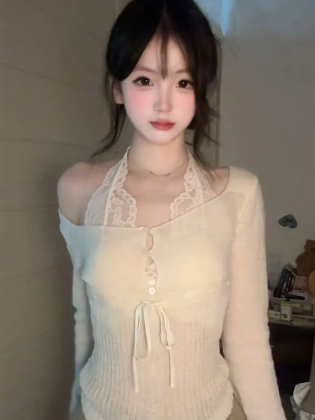 

Pure Desire Hollow out Long Sve Knitted Base irt Women Early Spring Sweet Spicy Girl Slim Fit Inner ort Super Beautifu...