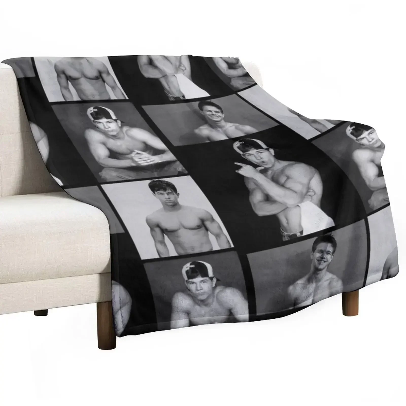 

Mark Wahlberg Collage Throw Blanket for babies Hair Blankets