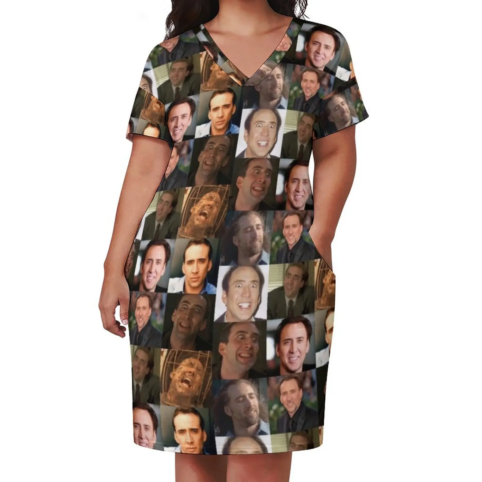 Nicolas Cage Loose Pocket Dress summer dresses ladies 2025 Woman clothes elegant party dress for women 2025