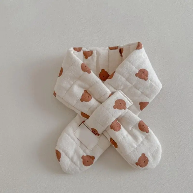 A5YC 2024 Autumn Winter Kids Scarf Fashionable Crossed Scarf for Boys Girls, Warm Thicked Neckerchief for 3-10Y Children