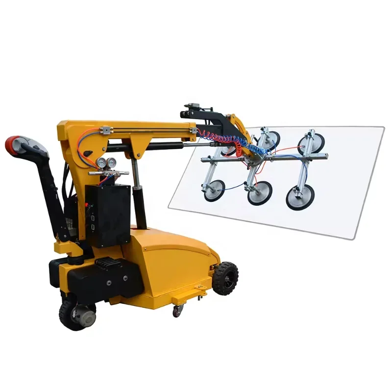 ow Price Small Lifting Equipment 800kg Electric Mobile Glazing Trolley Glass Loading Robot