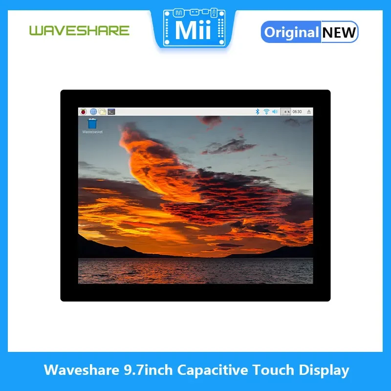 Waveshare 9.7inch Capacitive Touch Display, 768×1024, Toughened Glass Panel, HDMI Interface, IPS Panel, 10-Point Touch