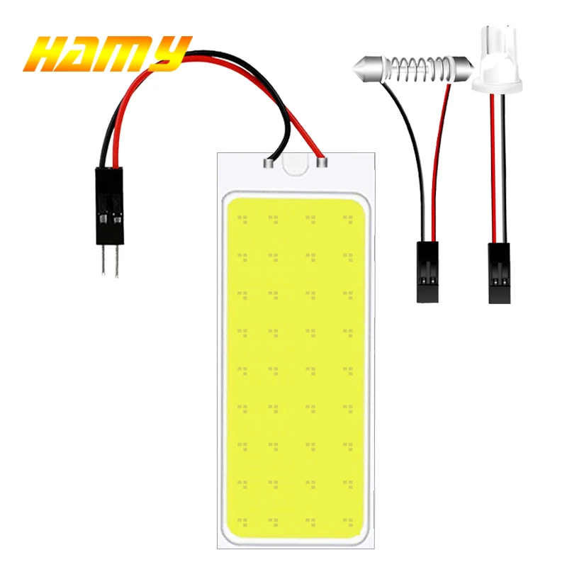 1 x Car Interior Light C5W C10W Festoon 31mm 36mm 39mm 41mm  T10 W5W LED Bulbs COB 12V 7000K White Auto Dome Reading Trunk Lamps