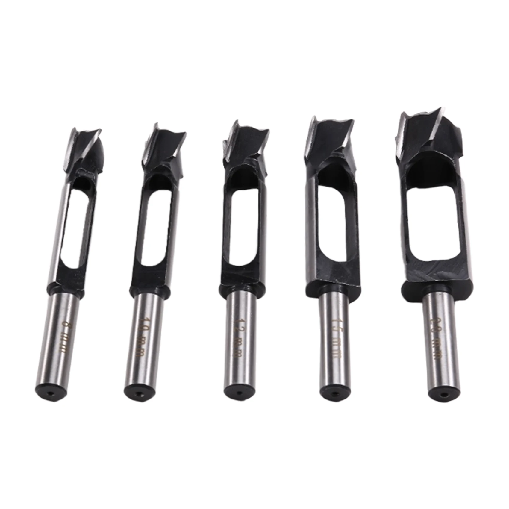 

HHO-5Pcs Round Wood Tenon Drill Bits, 8-20Mm High Speed Steel, Ideal For Woodworking And Drilling
