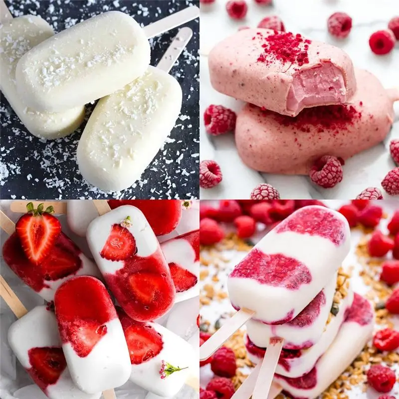 BAAJ-2 Pack Homemade Silicone Cakepop Molds-4 Cavities Molds With 100 Wooden Sticks For Ice Cream
