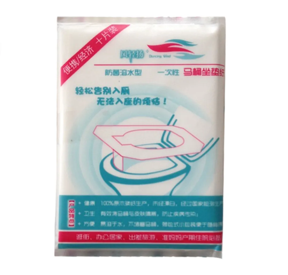 Disposable Toilet Seat Covers Universal Public Toilet Mats Hotel Bathroom Supplies Portable Camping Travel Disposable Sanitary view 2