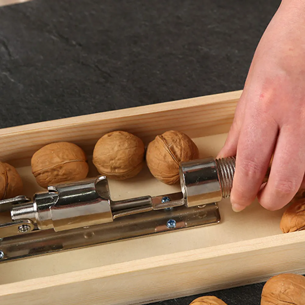 

1pc Multifunctional Nut Opener Heavy Duty Walnut Clip Thickened Wood Cracker For Home Kitchen Sturdy Nut Sheller Tool For