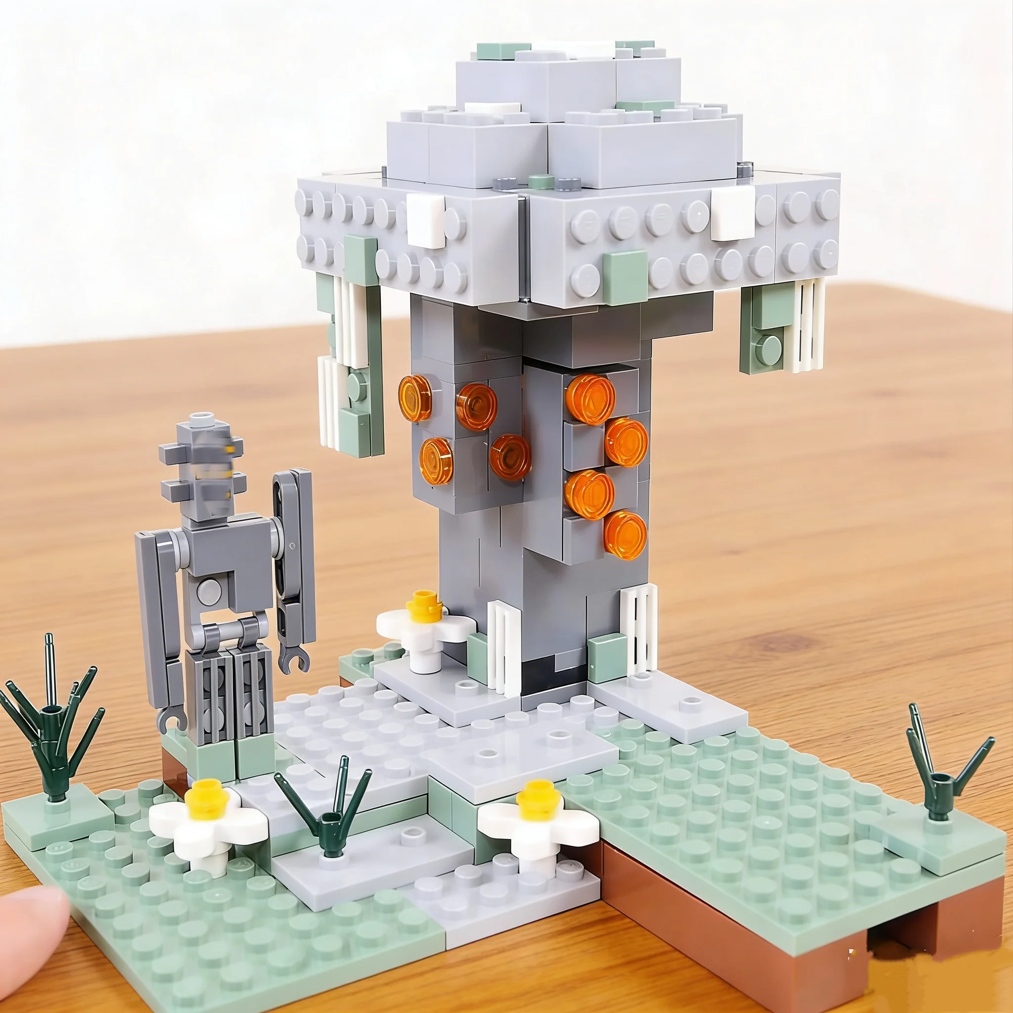 Sets MOC Compatibles, Bloques de Construcción de la Serie MC My Mini World, 21586 El Jardín Pálido, Juguetes de Ensamblaje, Regalo