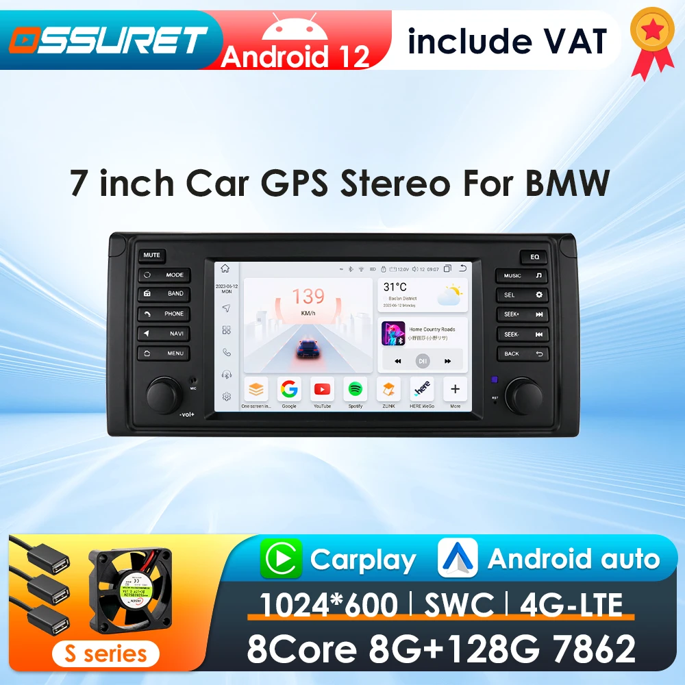 AI CarPlay Android Auto Radio per BMW E53 E39 M5 1995 - 2003 lettore multimediale per Auto GPS 4G-LET autoradio 7862