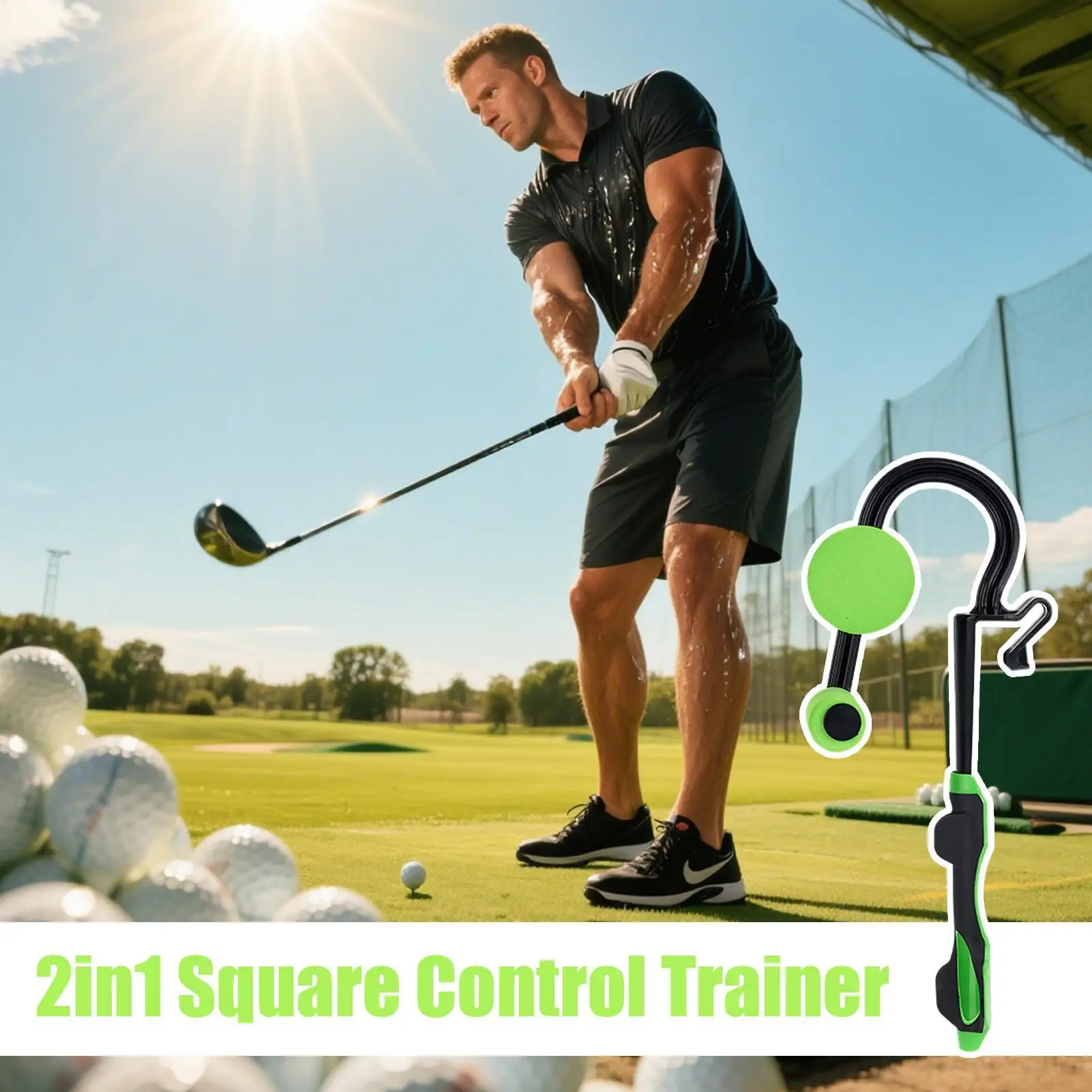 SquareSet Golf Swing Trainer Instant Feel-Based Feedback Fixes Your Contact and Gives You Pro-Level Clubface Control