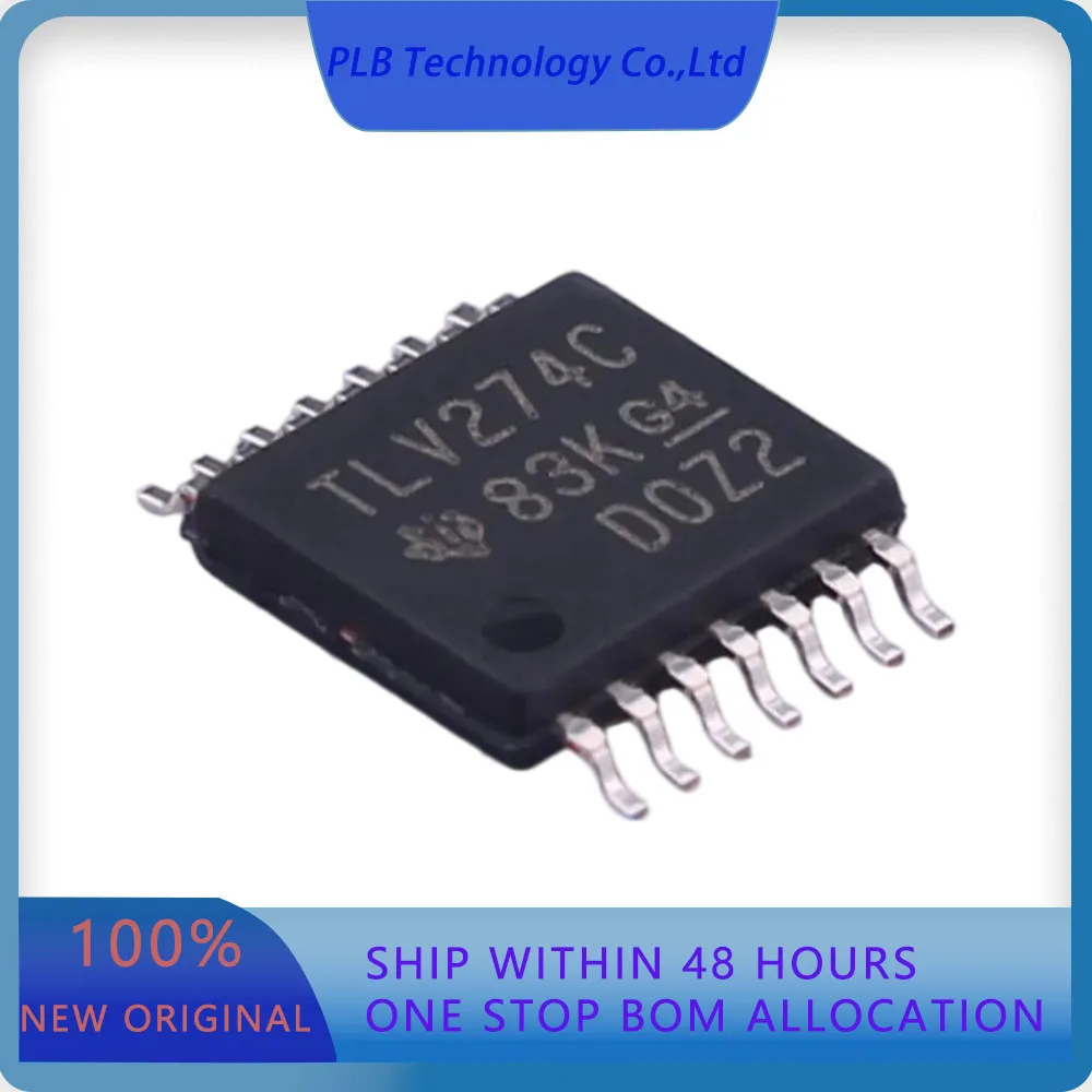 

5 шт./лот TLV274CPWR TLV274 500 мВ 1 мкА 2,4 В/мкс 3 МГц 4 выхода Rail-to-Rail TSSOP-14 Прецизионные операционные усилители, оригинальные, в наличии