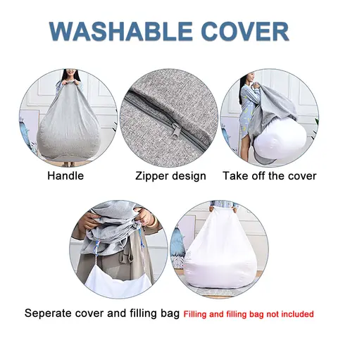 8 best sales बीन बैग कवर - №2