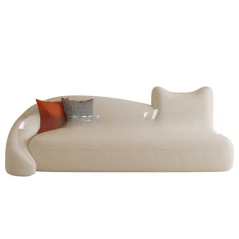 

Nordic living room sofa, small apartment cream style modern light luxury beauty salon cloud Internet celebrity