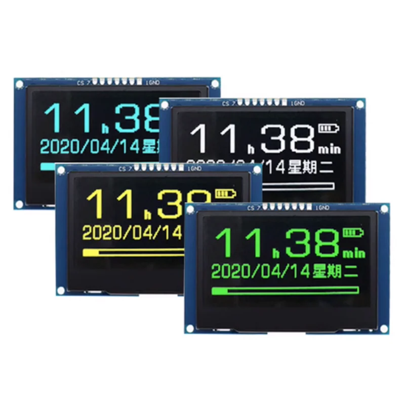 2.42 inch OLED Display Module 128*64 LCD Screen SSD1309 Compatible With SSD1306 SPI Interface Front 7 Pin