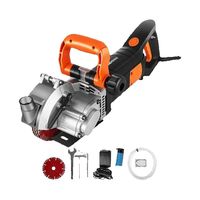SucceBuy 4800W Wall Chaser Concrete Brick Cutter 5000RPM Electric Seamless Groove Slotter 133mm Circular Saw Blades Power Tools