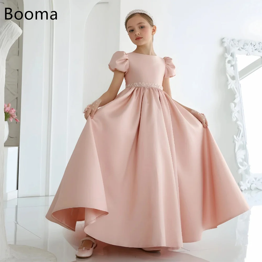 

Booma A-Line Princess Crystal Flower Girl Dresses Girls Wedding Party Dresses Long O-Neck Gowns Customized 2025
