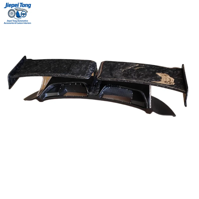 

Подходит для заднего спойлера-крыла в стиле TE, комплект обвеса для Porsche 992, из настоящего карбона, с узором под ковку