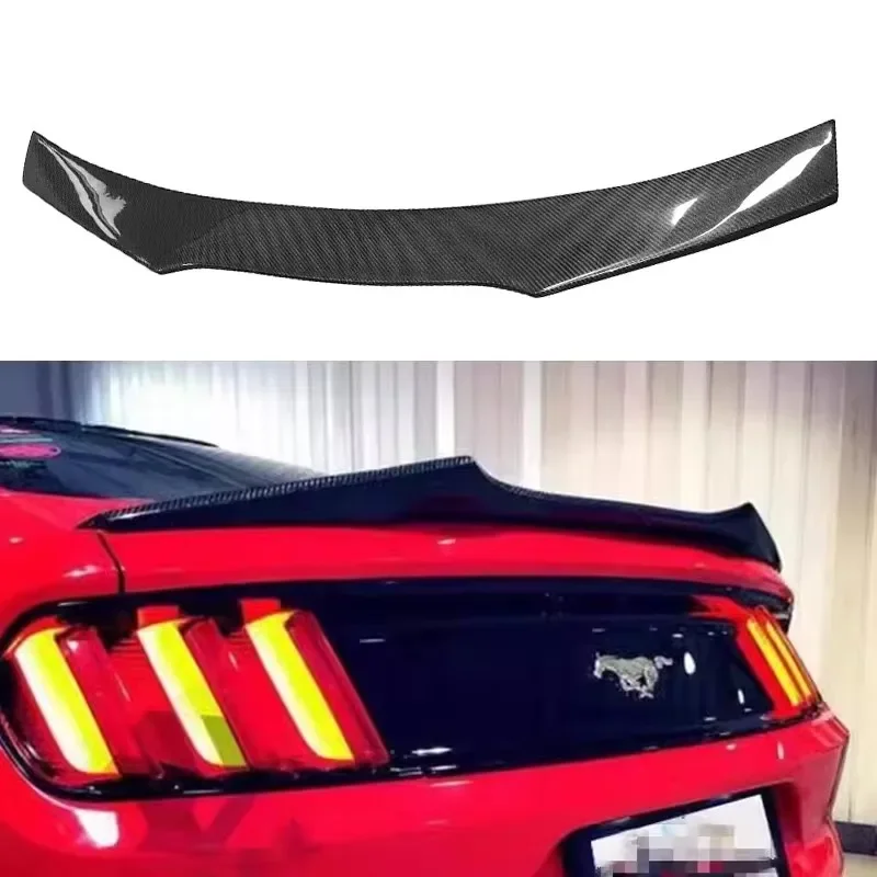 

For Ford Mustang 2015+ Carbon Fiber Tail fins Spoiler Rear Trunk Spoiler Guide Wing upgraded Car Accessories body kit