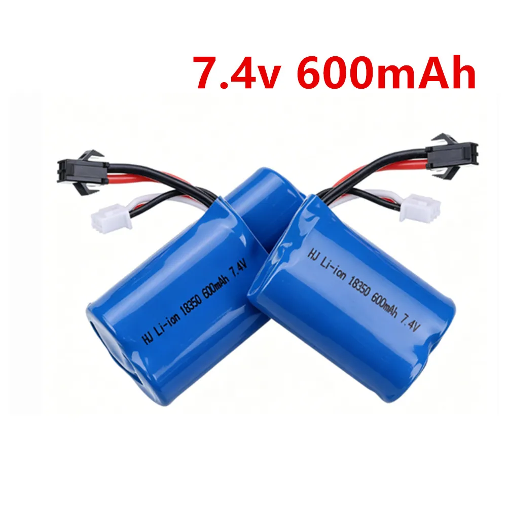 18350 7.4V 600mah Li-ion Battery for H100 H102 S1 S2 S3 S4 S5 High Speed RC Racing Boat Battery+USB Chager