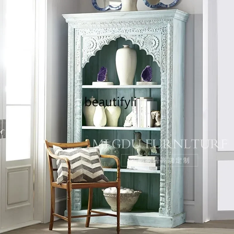 

Y48 Solid wood, storage, carved lockers, old storage cabinets, neoclassical multi-layer, decorative cabinets